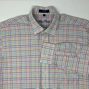 Alan Flusser Cotton Multi‎ Color Plaid Men's Long Sleeve Shirt Size Large